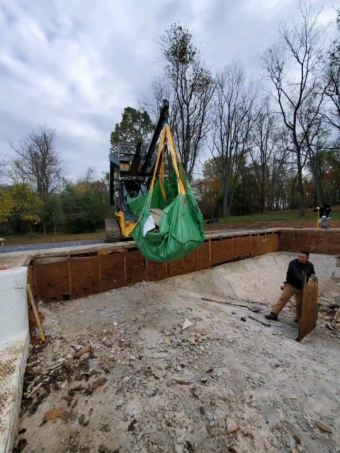 Excavated ground showing subsurface conditions in Frederick, MD