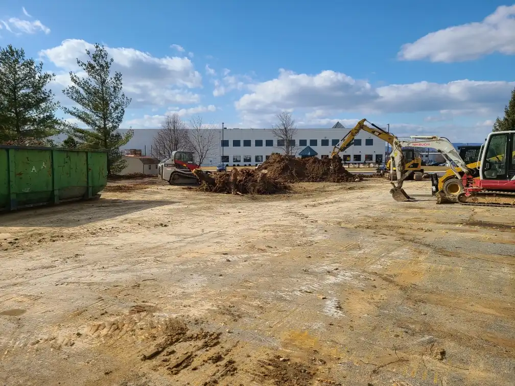 Cleared commercial parcel ready for grading in Frederick, MD